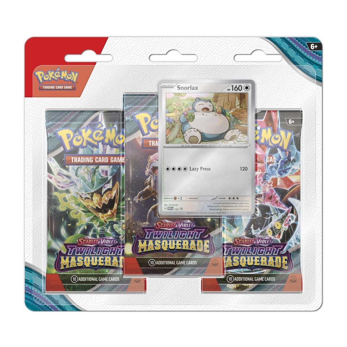 Scarlet & Violet- Twilight Masquerade: 3-pack Booster + Snorlax